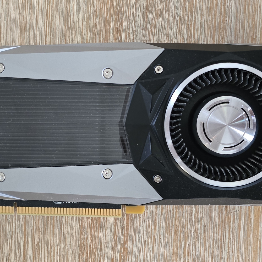 High-Performance Black and Silver Graphics Card